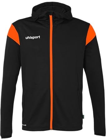 uhlsport Unisex Squad 27 Track Hood Sport-Jacke, Schwarz/Fluo Orange, XL EU