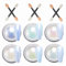 Wahrshei 6 White Shimmer Nail Powder, Chrome Pearl Pulver Nägel mit Spiegeleffekt, Pearl Chrome Puder, Pearl Effect Powder für Glazed Donut Nails