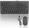 Ensemble Mini Clavier et Souris Filaire Ultra Fin, Petit Clavier et Souris Filaires, Interface USB Plug and Play, Câble de 1,3 M, pour Le Travail de Bureau et Le (Noir)