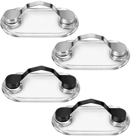 HDGSAFD 4 porta occhiali magnetici, clip per occhiali con spilla, gancio per occhiali, porta occhiali magnetico per petto, porta carte d'identità, porta occhiali portatile, porta cuffie