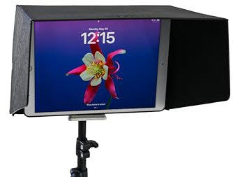 Musbeler Tablet Schutzhülle - Schwarz, Mattschwarzes, nicht reflektierendes Material, Sonnenschutz für Tablets bis zu 27,9 cm (11 Zoll), Stativmontage, nicht wasserfest