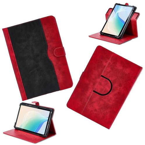 Custodia per Acer Iconia Tab M10 10.1-pollici Tablet Cover Custodia Case Rotazione a 360 gradi Angeli Multi-Viewing Custodia in pelle PU Stand Folio Rosso