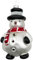 Knüllermarkt Christbaumschmuck Glas Schneemann Silber, 11,6 cm, Weihnachtsbaumschmuck, Weihnachtsdekoration, Baumschmuck Weihnachten