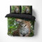 FEBE 3D Bettwäsche Gepard Bettbezug-Set 135x200 + Kissenbezug 80x80 cm Wendebettwäsche 2 Teilig mit Reißveschluss