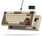 LQXQ SK80 Teclado mecánico 75%, Teclado para Gaming Compacto USB C, Teclado Intercambiable en Caliente Kanagawa Tema, Junta Mount RGB Custom Keyboard para Mac/Win, Gato café