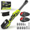 Robustrue 3/8 Cordless Ratchet Wrench, 58Ft-lbs (80N.m) 400RPM Light Weight Electric Ratchet, 6'' Extended Neck, 1x2.0Ah Battery, 8 Sockets, 3 Extension Bar, LED Light (RH80B)