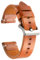 Berfine Rindsleder Uhrenarmband, Retro Handgemacht Vintage Quick Release Dick Leder Uhrenband mit Schnalle aus Edelstahl, Ersatzarmband für Smartwatch Damen Herren 18mm Bourbon-Braun