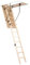 Generic Wooden Folding Loft Ladder, 120 x 70 x 280 cm, Pine Wood, 3-Section Design with Insulated Hatch