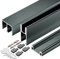 Peakjune Rail Porte Coulissante Double,Kit Porte Coulissante,Rail Porte Coulissante Placard,Quincaillerie De Porte Coulissante Kit,Rail Et roulettes for Porte Coulissante DissimuléE,Voie Double