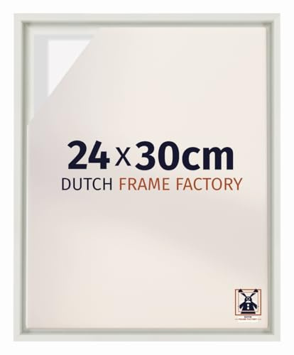 Dutch Frame Factory - Schattenfugenrahmen 24x30 cm Weiß Matt - MDF | Schattenfugenrahmen für Leinwände, Geeignet für Leinwände bis 2 cm Dicke, Ohne Rückwand und Glas, Made in Holland