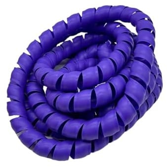 Styire 2 Meter 8 mm bis 16 mm Kabelschlauch Flammhemmende Spirale Umhüllung Rohr Wasserschläuche Schutzrohr Schutzhülle(Purple,ID 12mm)
