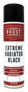 FROST Extreme Radiator Black Paint Aerosol, Gloss Heat-Resistant Spray, 500ml, for Radiators and Automotive Metal Surfaces