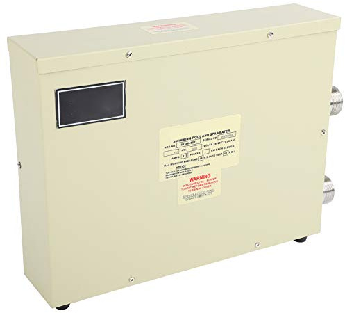 Fydun Chauffage électrique 220 V 5,5 KW pour Piscines, Spas et Bains à Remous – Système de Chauffage de l'eau avec Thermostat Efficace pour l'hydrothérapie et la Circulation