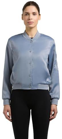 khujo Damen leichte Bomberjacke mit Druckknopfleiste kurze Übergangsjacke im Collegejacken-Style Tami XS-XXL