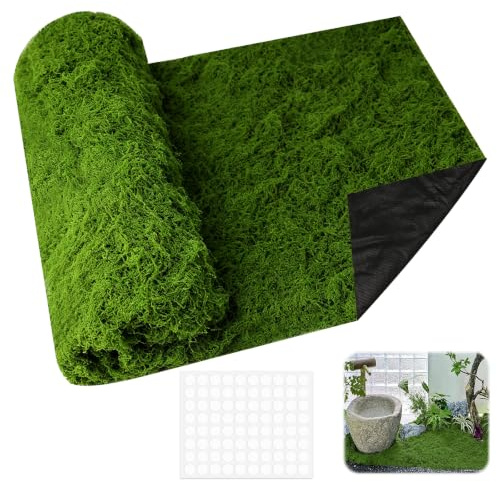 Hexizexi Künstliches Moos 100x120 cm Moosmatte Künstliches Dunkelgrün | Kunstmoos zum Dekorieren Kunstmoos zum Basteln Fake Dekomoos für Wand DIY Hochzeit Festtagsdekorationen
