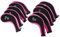 Dilwe Golf Head Covers Set, 10 Pcs Neoprene Golf Club Putter Protective Accessory with Zipper Opening (Pink)