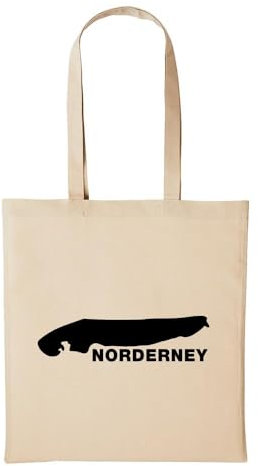 huuraa Baumwollbeutel Norderney Geschenk Einkaufstasche Natural 10 Liter Baumwolle Norderney Accessoire