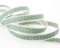 finemark 3 m x 15 mm Dekoband Emily Mint gepunktet mit Spitze am Rand Schleifenband Band zum nähen dekorieren Geschenkband Vintage Landhaus