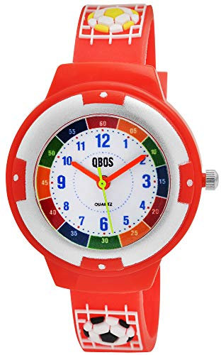 QBOS Kinder-Uhr Silikon Fußball Lernuhr Analog Quarz 4500022