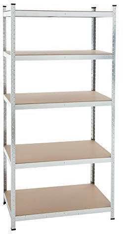 ESTEXO Steckregal Lagerregal 21 Modelle wählbar Schwerlastregal Regal Kellerregal Werkstattregal Werkbank Garagenregal (Verzinkt / 200x100x60cm / 875kg)