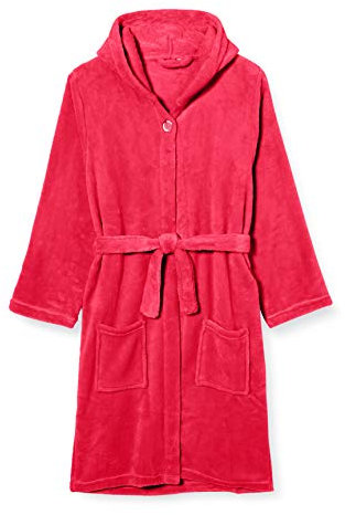 Playshoes Unisex Kinder Fleece-Bademantel Morgenmantel, pink, 158/164