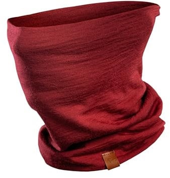 menique Merino Multifunktionstuch Damen Schlauchschal Winter Winddicht Halswärmer Damen halstuch für Motorrad Laufen Arbeit Ski-Maske für Damen und Herren Königskirsche Rot