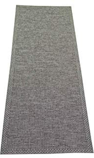 Teppich-Traum In- & Outdoor Teppich Sisal Optik | Küche Wohnzimmer Terrasse Balkon | grau - Größe 67x180 cm