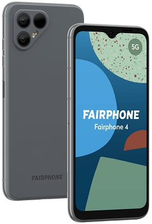 Fairphone 4 5G nachhaltiges Smartphone (8GB RAM | 256 GB, 6.3” Full HD+, Qualcomm Snapdragon 750G, dual SIM), Android, Grau