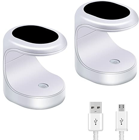 Mini LED UV Nageltrockner, 2p USB Portable Schnell trocknend Nagellack Aushärtelampe, UV Nagellampe für Gelnägel Polish Trockner Lampe Nail Art Maniküre Werkzeuge, für einzelne Finger(Schwarz)