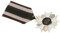 zalati Abzeichen Brosche Pin Vintage Stoff Medaille Abzeichen Anhänger Abzeichen Zubehör für Kostümparty formelle Kostüm Uniform – weiße Krone