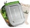 Blockhütte Personalisierte Edelstahl Brotdose mit Gravur I 1400 ml I Lunchbox mit Name, Bento Box für Erwachsene, Brotdose mit 3 Fächern, Meal Prep Boxen, Lunchbox personalisierbar