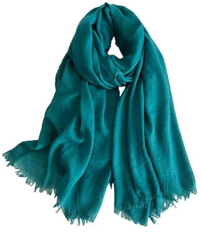 KARMA.DIEM Basic Schal für Damen in angesagten Trendfarben und weicher Premium Stoffqualität (Petrol)