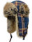 HEYANN Wintermütze mit Ohrenklappen,Braun Trapper Mütze Bombermütze Fallensteller Karierter Hut Unisex Ushanka Mütze Russische Warme Mütze Bombermütze für Damen Herren (S/M, Braun)