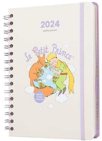 Grupo Erik Kalender 2024 Buchkalender Der Kleine Prinz Terminplaner 2024 A5 Planer 2024 A5 Kalender A5 - Jahreskalender 2024 Buch - Terminkalender 2024 A5 Offizielle Lizenz, AAESVA52404, Bunt