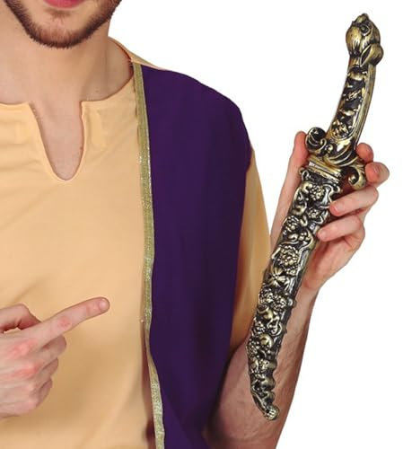 PARTY DISCOUNT NEU Orientalischer Dolch mit Scheide, ca. 40cm, aus Kunststoff