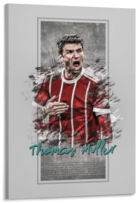 Poster mit Fußball-Superstar Thomas Muller (7), coole Kunstwerke, Malerei, Wandkunst, Leinwanddrucke, hängende Bilder, Poster, 30 x 45 cm