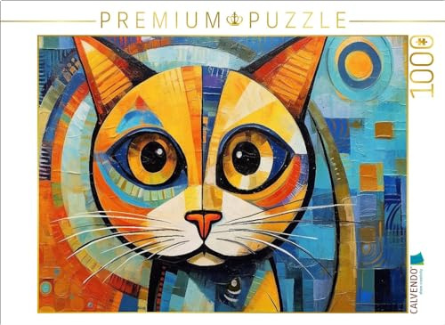 CALVENDO Puzzle Katze Im Stil von Pablo Picasso | 1000 Teile Lege-Größe 64 x 48 cm Foto-Puzzle für glückliche Stunden