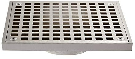 Desagües, 15x15cm Cuadrado para Exteriores Cubierta de Drenaje de Piso de Acero Inoxidable Colador Rejilla de Drenaje Lineal Residuos