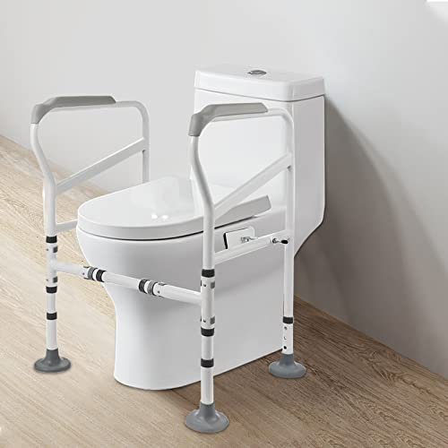 Aufstehhilfe Toilette Klappbar Senioren Toilettenstütze WC-Toilettengriff Behindertengerecht Stützhilfe Einstellbare 100kg Toilettengestell