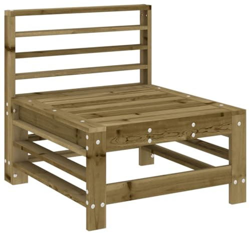 vidaXL Garten Ecksofa, Modular Gartenmöbel, Sofa Lounge Sessel für Garten Terrasse Balkon, Gartensofa Gartensessel, Imprägniertes Kiefernholz