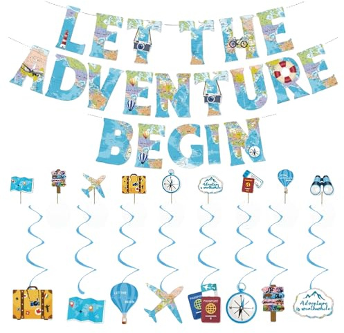 20 Stück Travel Globus Einsätze Geburtstag Dekorationen Spirale Charms Baby Zubehör