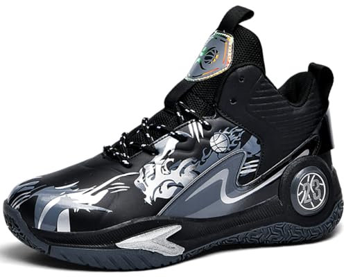 WOWEI Basketballschuhe Herren Leichte Atmungsaktiv Sportschuhe Stoßdämpfung Basketballschuhe Turnschuhe Herren Laufen Trainer Sneaker (AJF-C19, 44EU)