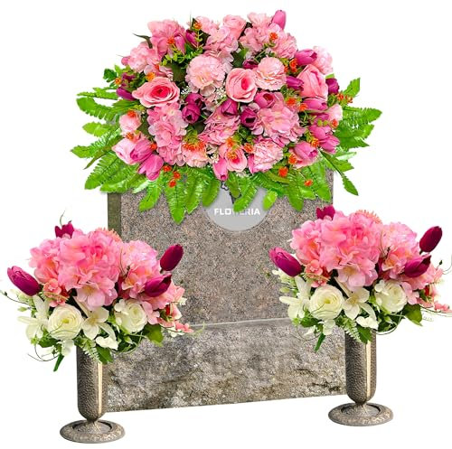 FLOWERIA Grabstein Blumensattel für Friedhof 11