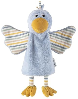 Sterntaler Kinder Handpuppe Vogel - weiches Spielzeug zum Puppentheater, Erzählen, Kuscheln & Sprachförderung – perfekter Spielkamerad & Geschenkidee - für Mädchen und Jungen, blau/bunt