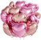 Herz Folienballon 24 Stück,Rosa Roségold Herz Helium Luftballons,Heliumballon Herzen,Herzluftballons,Herzform Folienluftballon Herzballons für Geburtstag Hochzeit Valentinstag（Rosa Roségold）