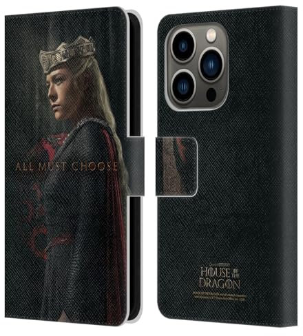 Head Case Designs Offizielle House of The Dragon: Television Series Rhaenyra Charakter-Posters Aus Staffel 2 Leder Brieftaschen Handyhülle Hülle Huelle kompatibel mit Apple iPhone 14 Pro