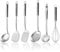 Gymdin Edelstahl Kochutensilien Set 6-teiliges, kochlöffel mit abnehmbarem Griff, Spatel, Pfannenwender, Suppenkelle, Schaumlöffel, Schneebesen, Nudelserver