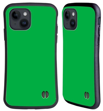 Head Case Designs Verde Colori A Blocchi Custodia Cover Ibrida Compatibile con Apple iPhone 15