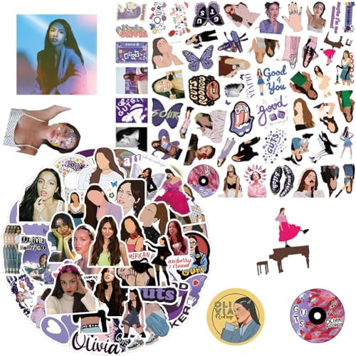 110PCS Olivia Team Cartoon Stickers - Mixed Colorful Pack for Teens Adults, Skateboard, Bike, Water Bottle Decor, Sports - Vinyl Waterproof Decals