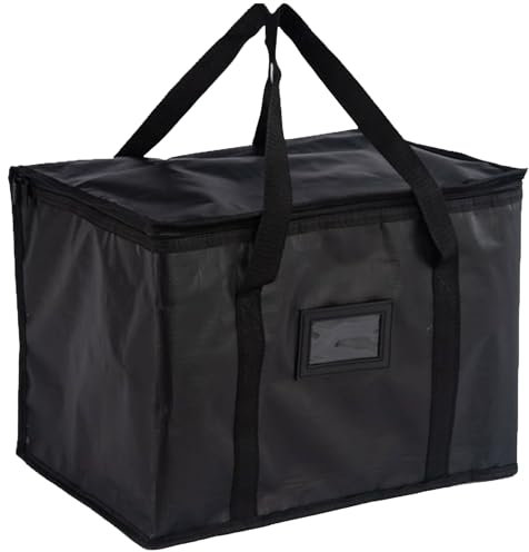 SUQ Lebensmittel Liefertasche, 40L Pizza Boxen, Große Deliveroo Tasche, Kühltasche Box, Isolierte Kühltasche, klappbare Lebensmitteltasche, für Camping BBQ Einkaufen Fischerei Familie (43x31x30cm)